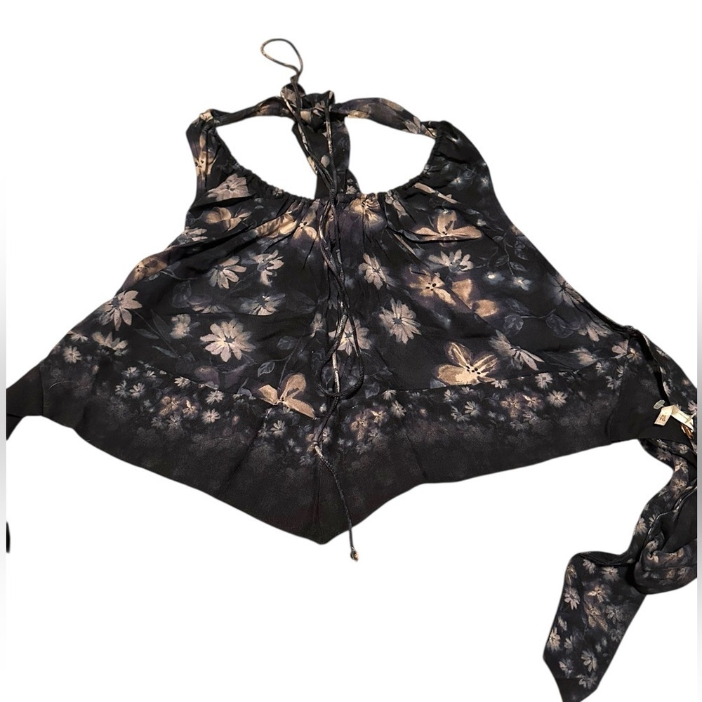 ๐ Free People Tessa Halter Crop Top - Size XL - Picture 2 of 4